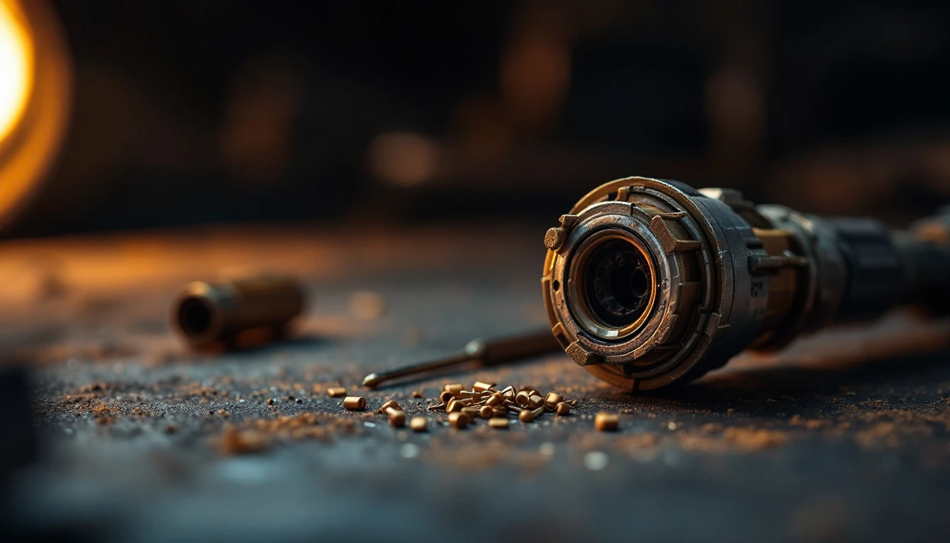Worn Honda ignition lock cylinder removed from a steering column on a technician workbench in Fort Worth